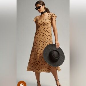 Anthropologie Maeve Silk Scoop Neck Dress Size M Good Condition See Description